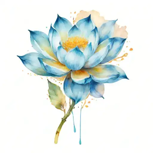 Golden Blue Lotus