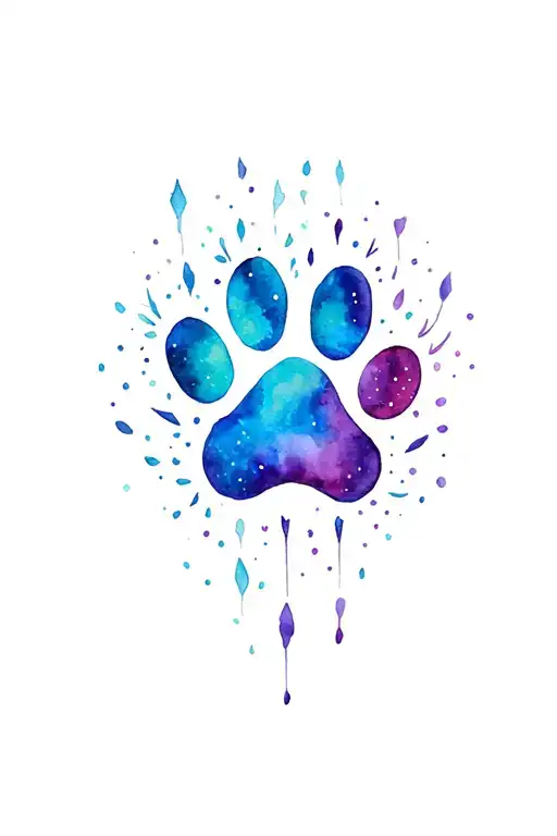 Dog Paw Aurora Borealis