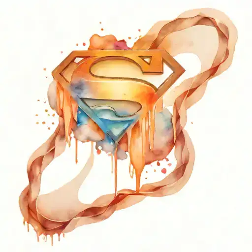 Stone Waterfall With Superman Symbol Incorporated