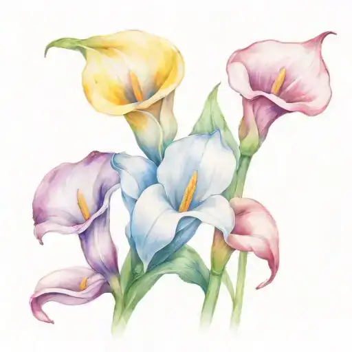 5 Calla Lily Flowers