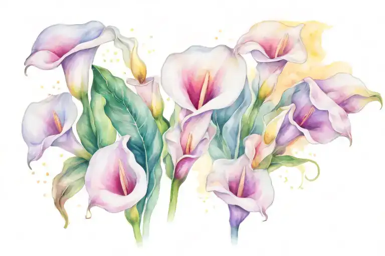 5 Calla Lily Flowers