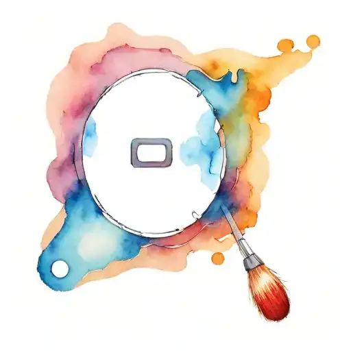 On Off Button Watercolor