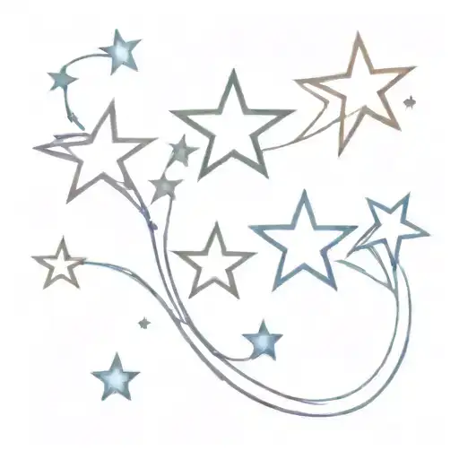 Row Of Stars Line Tattoo Design Community Of Madrid