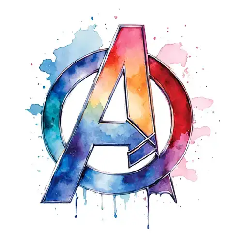 Avengers Color Sign Tattoo