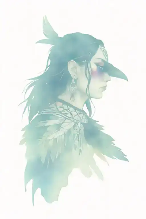 Shaman Warrior Girl Raven