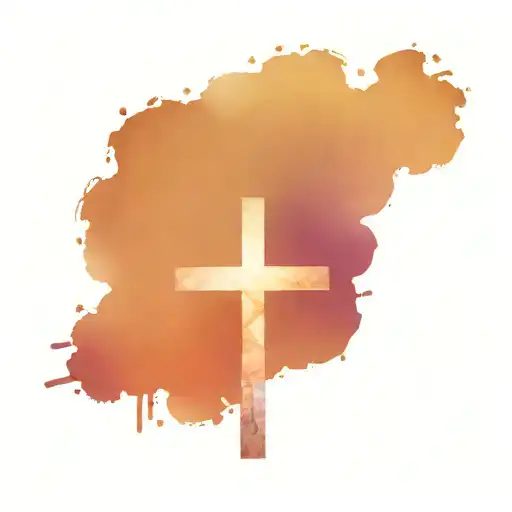 Cross With Sheet Music Around