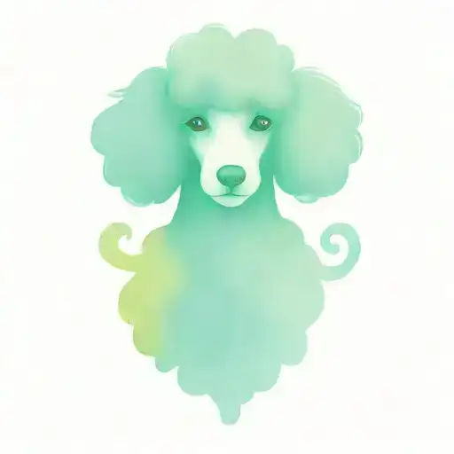Poodle With Heart Intertwined