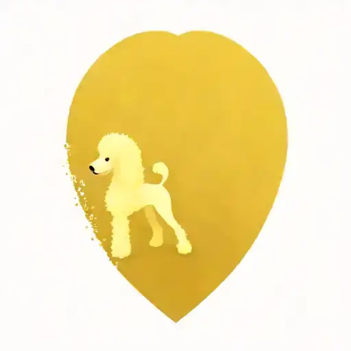 Poodle With Heart Shape