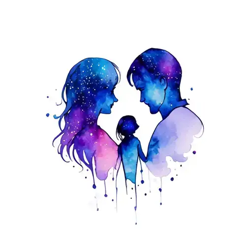 Father And Daughter Galaxy
