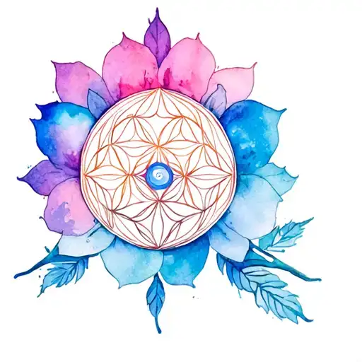 Throat Chakra Flower Of Life