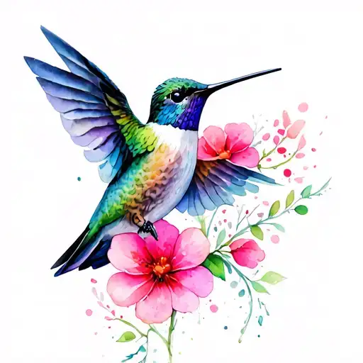 Hummingbird Pink Flowers