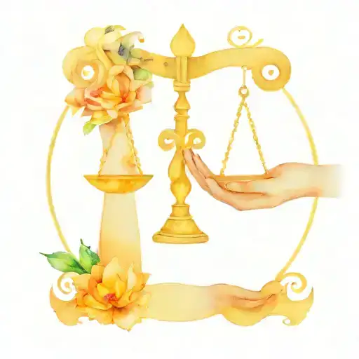 Libra Zodiac Sign And Hands Holding