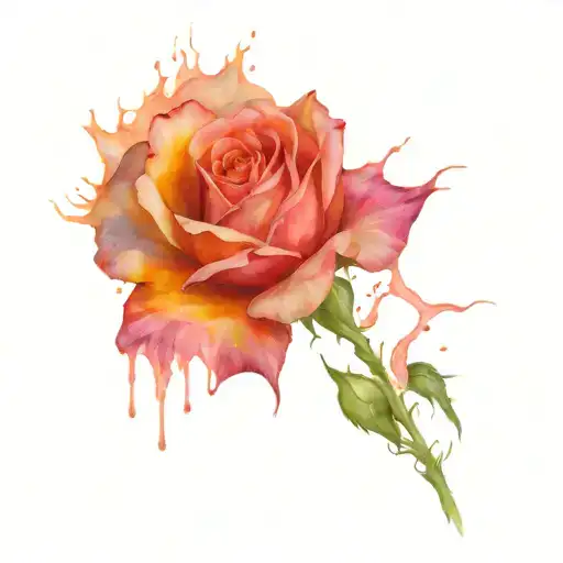 Bleeding Rose With Phoenix