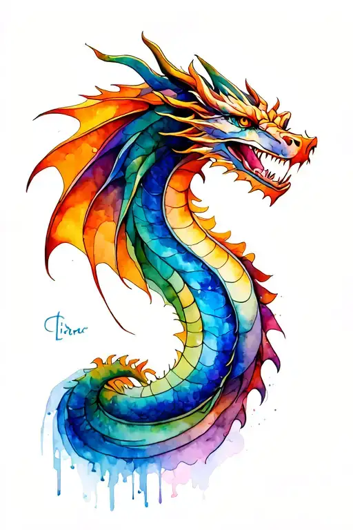 Mens Libra Dragon Wrapped