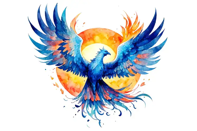 Phoenix Rising With Stormy Sky Parting With Sun