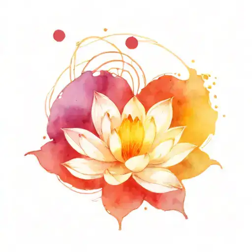 A Lotus Flower Made With A Black Cat Sitting On Top Behind A Heart