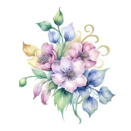 Flowers And Hearts Card