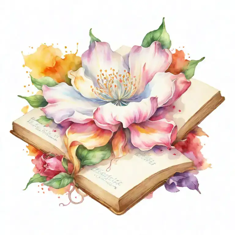 Lottus Flower On A Book
