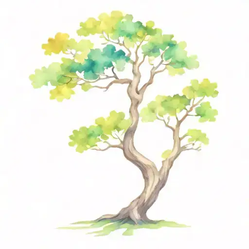 Oak Tree Intertwined Symbolizing