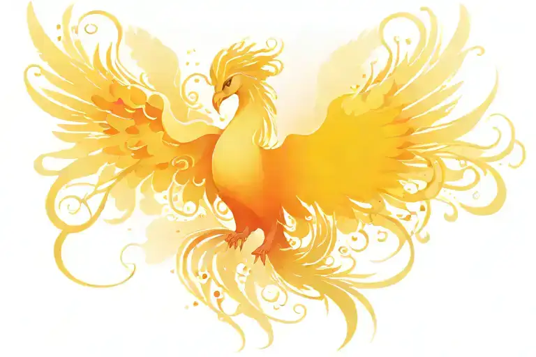 Seraphina With Phoenix Wings Spread Bright