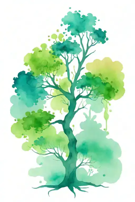 A Tree Of Life With My Family Initials S N And R