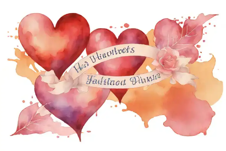 Three Heartbeats With Name And Date