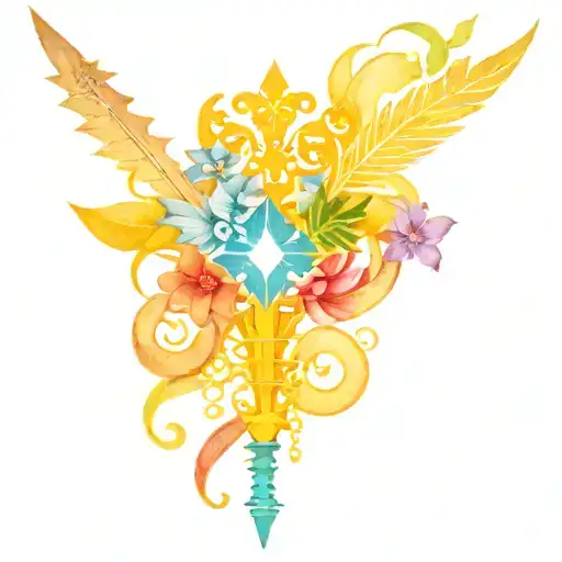 Kingdom Hearts Floral Key And Fairy Tail Guild Mark And Quill Vs Sword