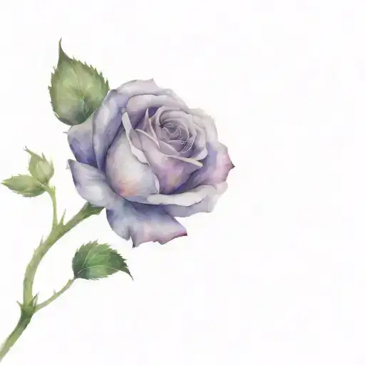 Purple And White Rose