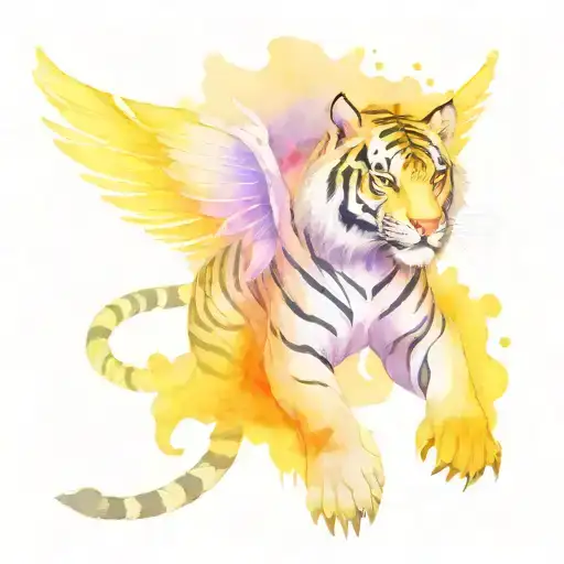 Demon Tiger With Wings Spread