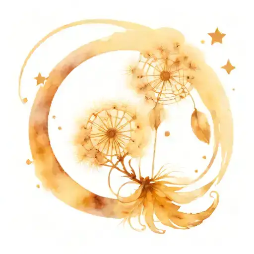 Dream Catcher Dandelion And Moon