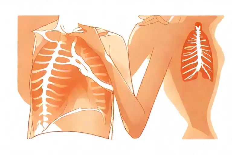 Female Doctor Looking At X-ray Images Of Lungs