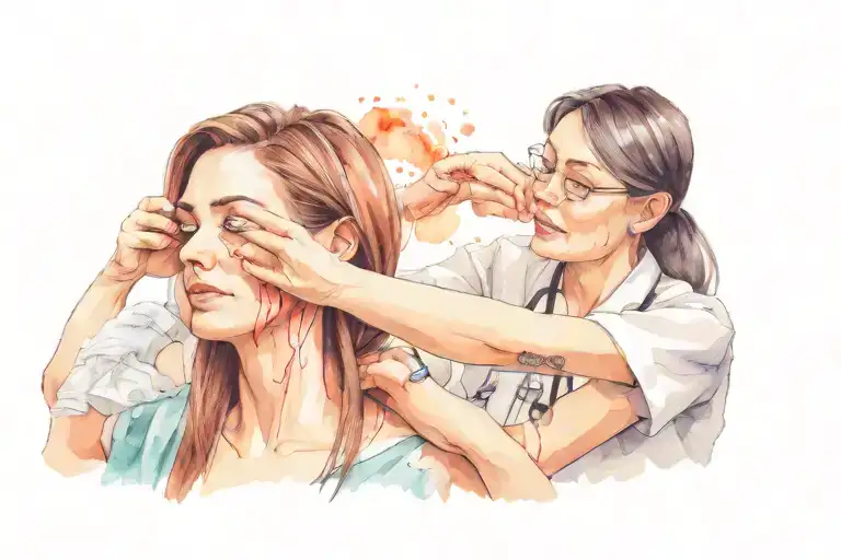 Female Doctor Examining A Patient