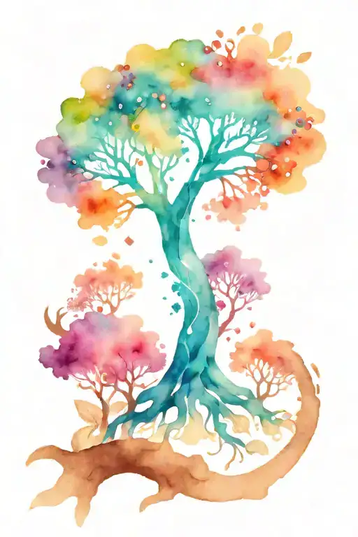 Good Luck Tree With Crystals Growing