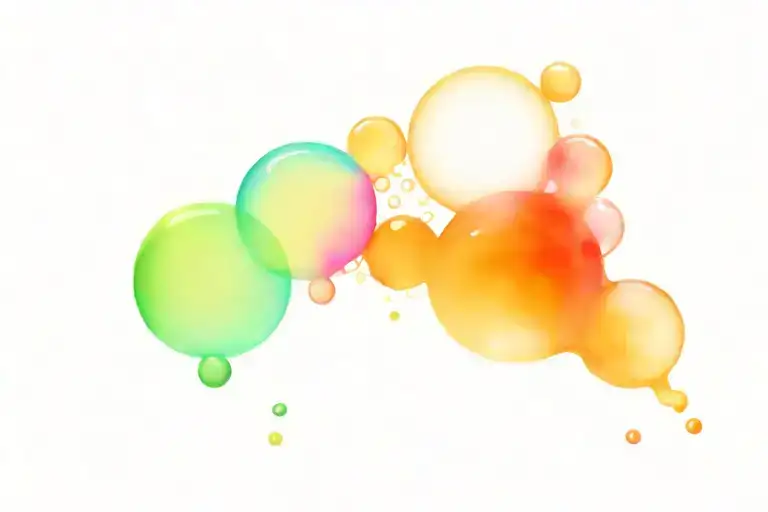 3 Bubbles One Bigger Then A Medium Then A Small One On Top None Of Them Touching