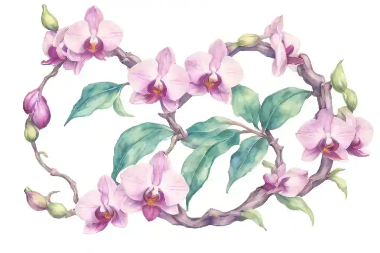 Purple Orchid Vine Wrapping Around The World Granny