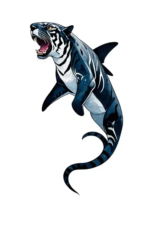 Tiger Shark And Black Panther