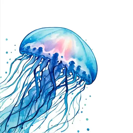 Jellyfish In The Ocean Scene
