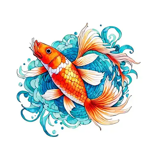 Pisces Koi Fish Mandala