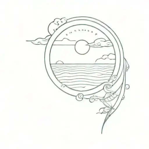 Sun And Ocean Scene With Sagar Name Written Inside