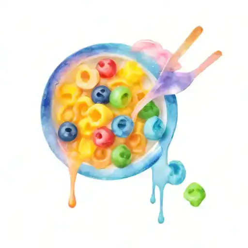 Galaxy Cereal In Bowl Spilling Out