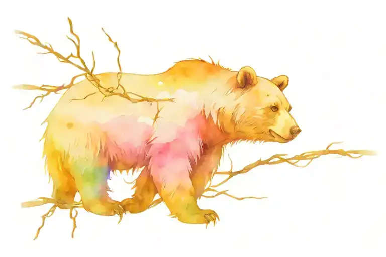 Bear Barbed Wire Wrapped