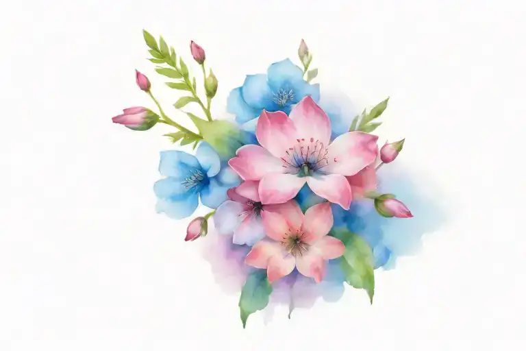 Wild Flowers On The Collarbone