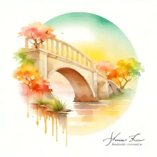 Rainbow Bridge Over Water