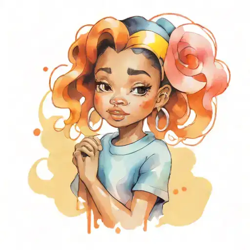 Black Girl Cartoon Character