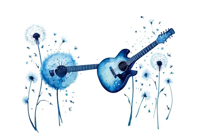 Guitar And Dandelion Transforming