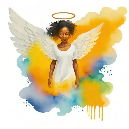 Black Woman With Angel Wings