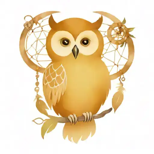 Owl And Dream Catcher