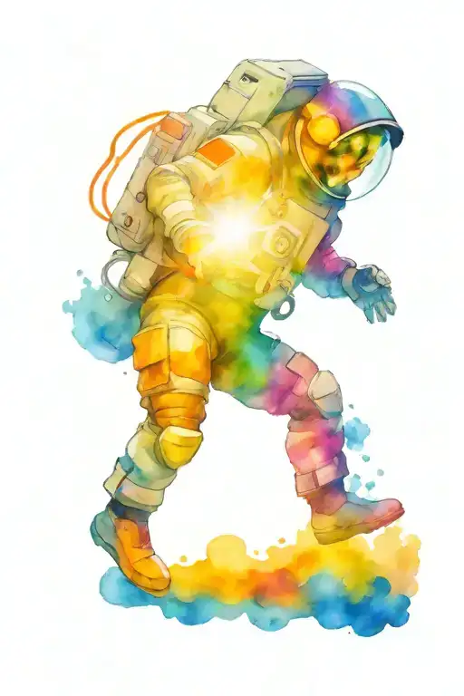 Astronaut Floating In Space