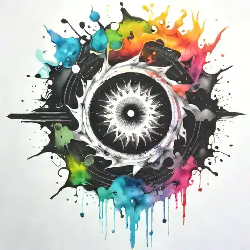 Colorful Black Hole Exploding Punk Themed