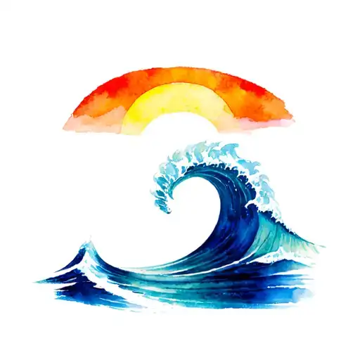 Sun And Wave Breaking